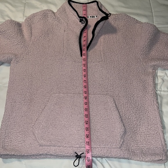 🩷VS PINK Sherpa sweatshirt in light pink!. Size L🩷 - Picture 7 of 8